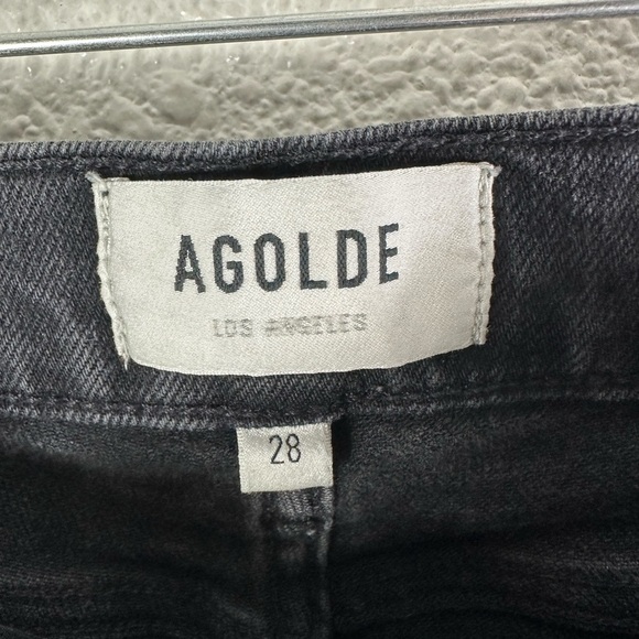 AGOLDE Nico High-Rise Skinny Distressed Faded Black Jeans Size 28 - Picture 6 of 8